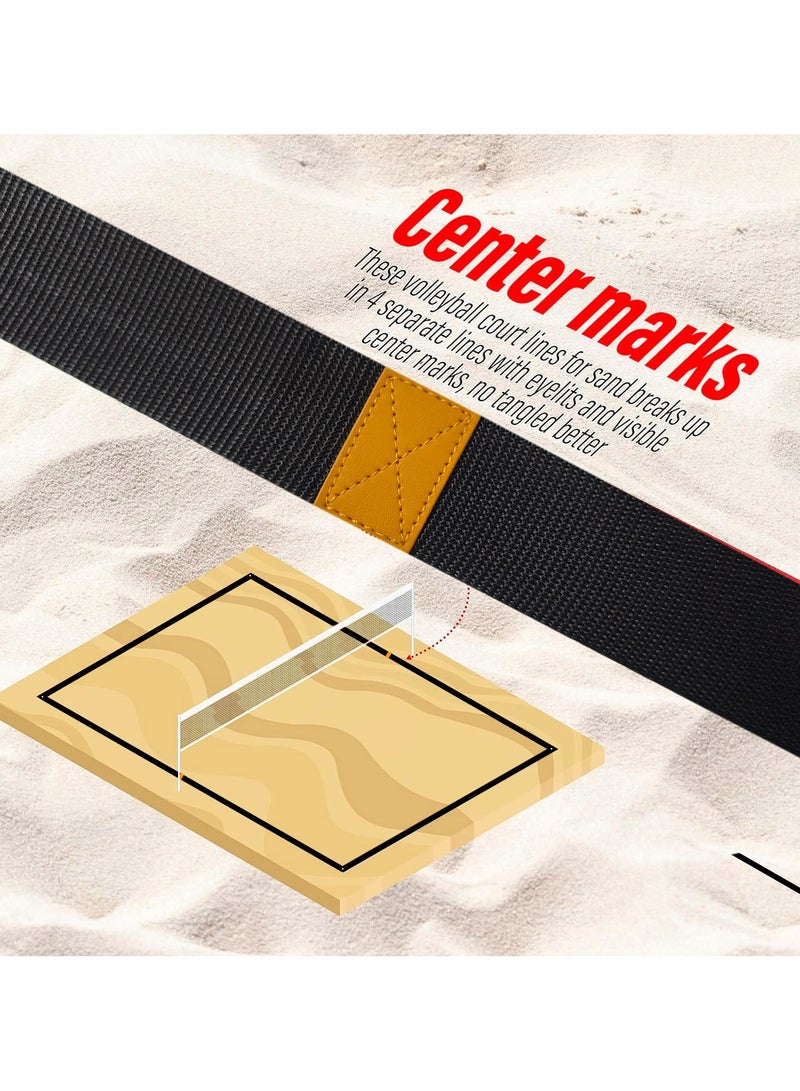 Beach Volleyball Boundary Marking Line Sand Line Outdoor Beach Volleyball Portable Court Line Volleyball Supplies - Image 3